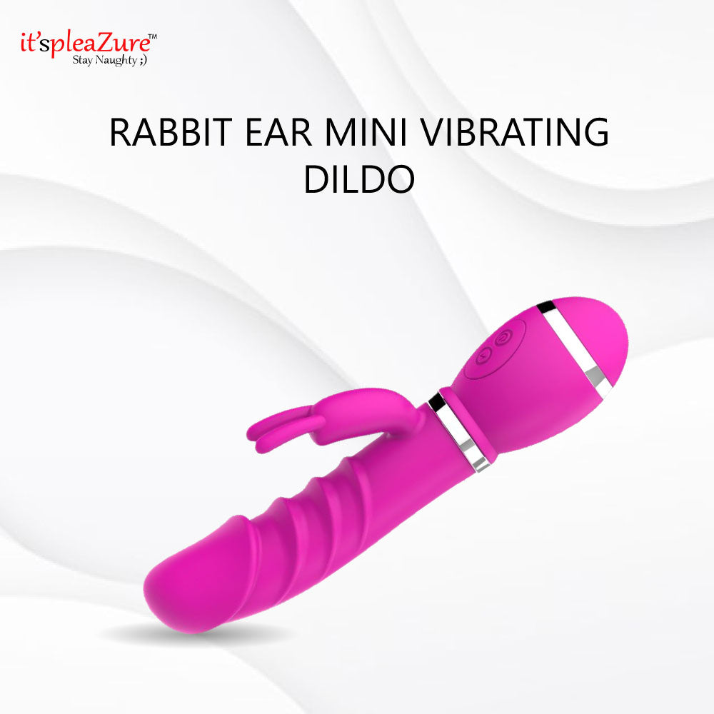 ItspleaZure Rabbit Ear Mini Vibrating Dildo
