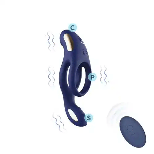 Skore Tremor – Dual Motor Vibrating Ring with Ball Strap